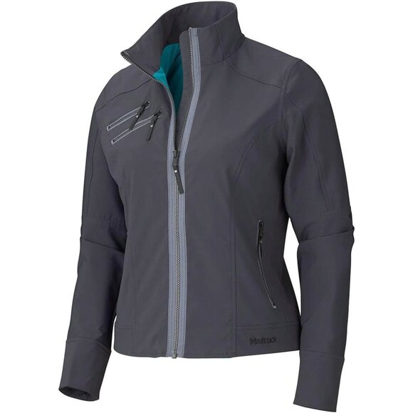 Marmot Zoom Softshell jacket XL Grey / Turquoise - Picture 2 of 8